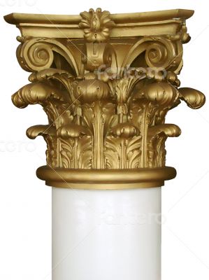 gold top capital of white column