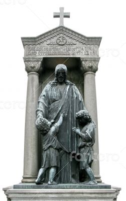 sculpture of Jesus Christ with children