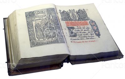 Opened Slavic ancient book