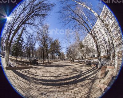 Pushkino, Russia, spring landscape
