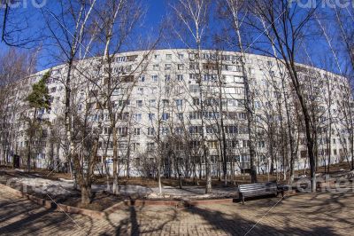 Pushkino, Russia, spring landscape