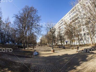 Pushkino, Russia, spring landscape