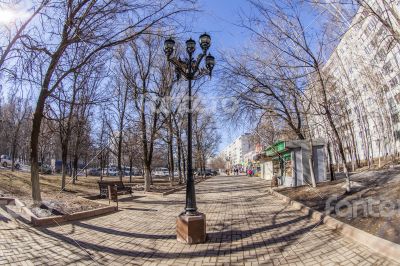 Pushkino, Russia, spring landscape