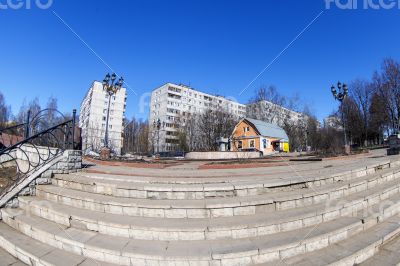 Pushkino, Russia, spring landscape