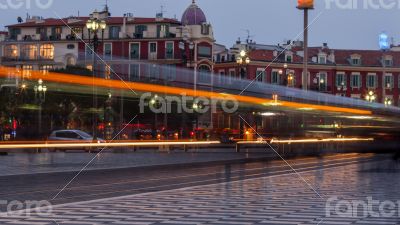 Nice, typical urban view in the evening