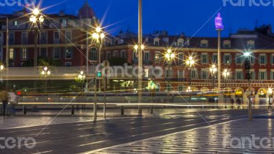 Nice, typical urban view in the evening