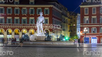 Nice, Massena Square in evening