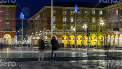 Nice, typical urban view in the evening