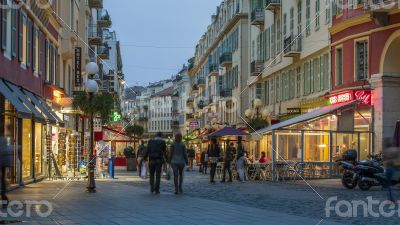 Nice, typical urban view in the evening