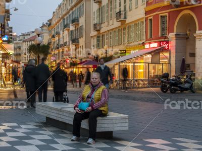 Nice, typical urban view in the evening