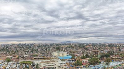 Aerial view of the city of Addis Ababa