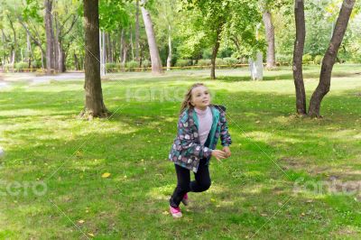 Cute running girl