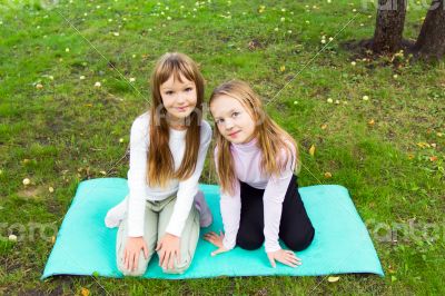 Cute two playing girls