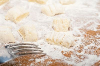 making fresh Italian potato gnocchi