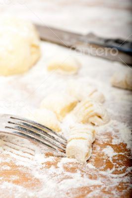 making fresh Italian potato gnocchi