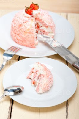 fresh strawberry and whipped cream dessert