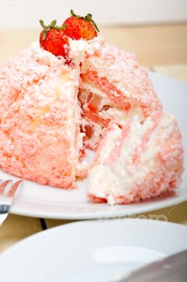 fresh strawberry and whipped cream dessert