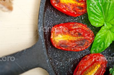 baked cherry tomatoes with basil and thyme