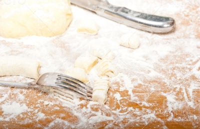 making fresh Italian potato gnocchi