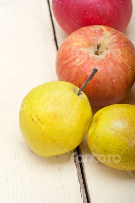 fresh fruits apples and  pears
