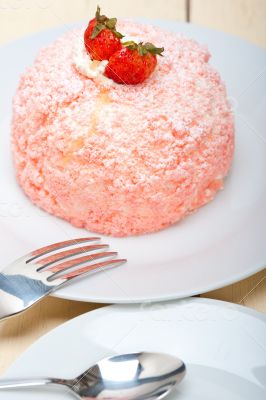 fresh strawberry and whipped cream dessert