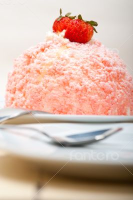 fresh strawberry and whipped cream dessert