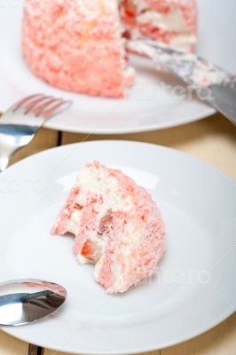 fresh strawberry and whipped cream dessert