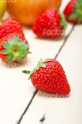 fresh fruits apples pears and strawberrys