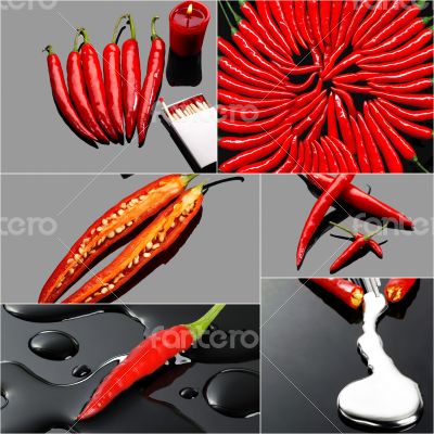 red hot chili peppers collage