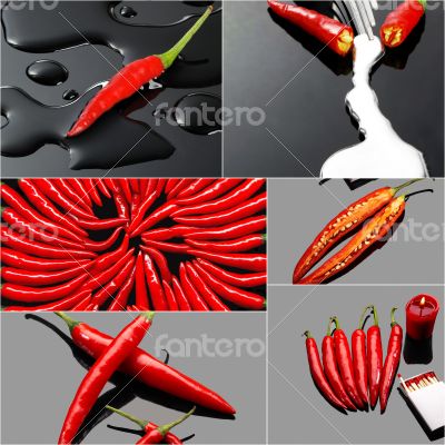 red hot chili peppers collage