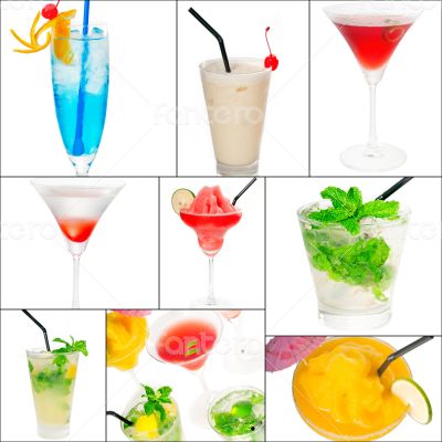 cocktails collage