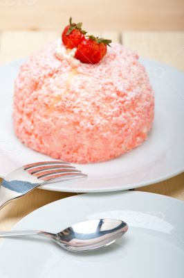 fresh strawberry and whipped cream dessert