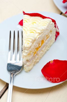 whipped cream mango cake