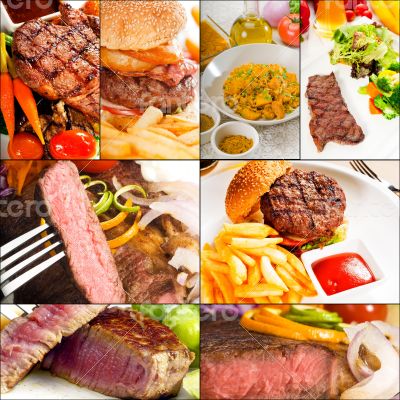 beef dishes collage