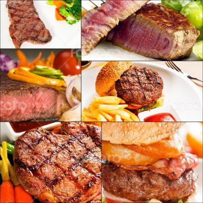 beef dishes collage