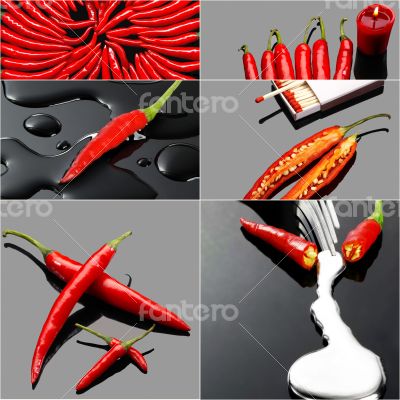 red hot chili peppers collage