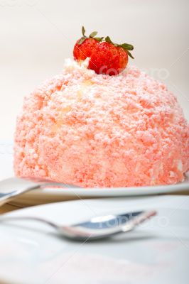 fresh strawberry and whipped cream dessert