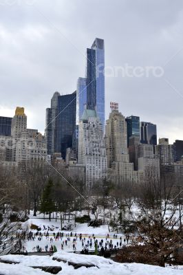 South Central Park between the snow