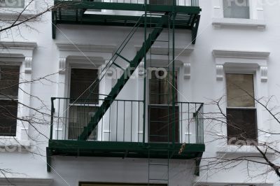 Green fire escape