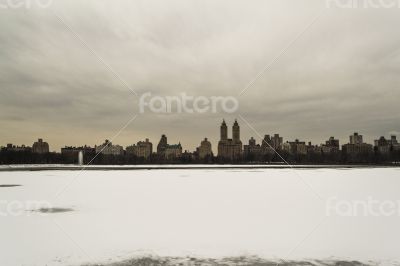 Jaqueline Kenedy Onassis Reservoir frozen