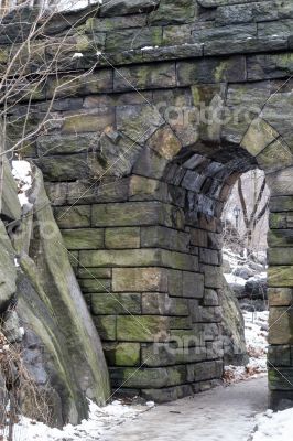 Ramble Stone Arch in winter