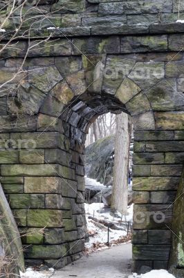 Ramble Stone Arch by the snow