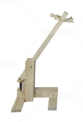 Person in a Wooden Catapult