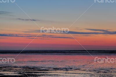 sundown over mudflat