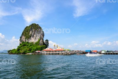 Koh Panyee or Punyi island in summer