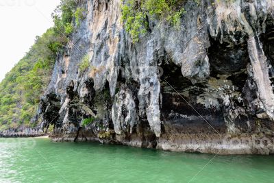 Exotic stone caves of the island