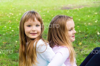 Cute two playing girls