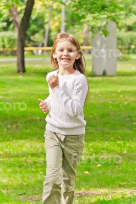 Cute running girl