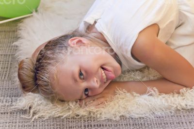 Cute girl playing