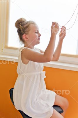 Cute girl playing